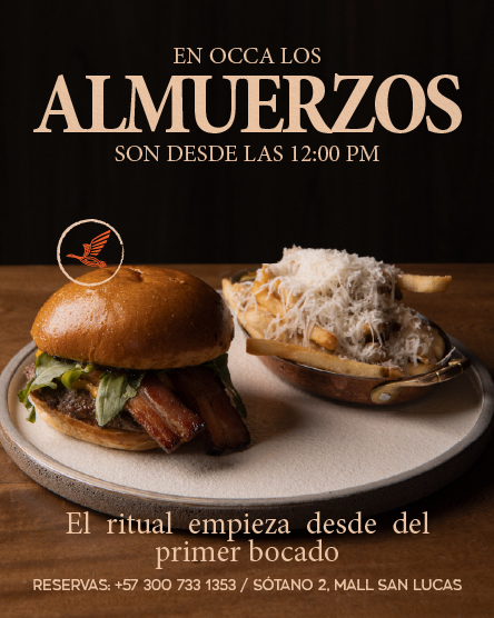 EN OCCA LOS ALMUERZOS SON DESDE LAS 12 PM